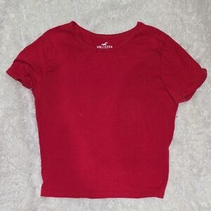 Hollister Classic Red Short Sleeve Baby Tee Top